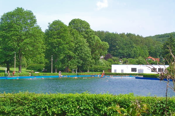 Schwimmbad in Thal - Blick vom Eingangsbereich aus