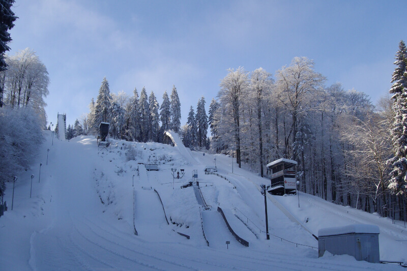 Schanzenanlage Alte Ruhl im Winter